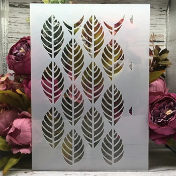 A4 29 cm Široki Listi Teksturo DIY Layering Matrice Stensko Slikarstvo Album Kolorit Reliefi Album Dekorativni Predlogo