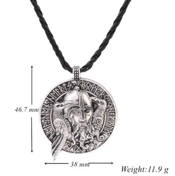 Ustvarjalne Viking Viking Odin je Krokar Letnik Ogrlico, Obesek, Krokar Rune Talisman Amulet je Nakit za Moške