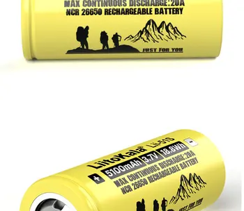 1-10PCS Liitokala LII-51S 26650 20A moč polnilna litijeva baterija 26650A 3,7 V 5100mA Primerna za svetilko