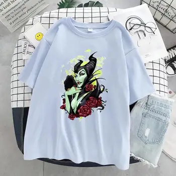 Disney t shirt Y2k Anime Zlo Slabo Dekle Kawaii Poletnih Oblačil Za Ženske Graphic T-majice Harajuku korejski Moda Plus Velikost