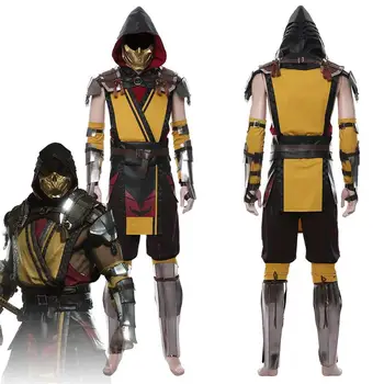Igre Mortal Scorpion Cosplay Kostum Enotno Obleko Za Odrasle Moške, Ženske Halloween Carnival Kostumi Meri