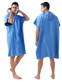Hooded kopalni plašč plašč za odrasle hitro sušenje frotir za moške in ženske kopalke spreminjanje kritje plaža brisačo