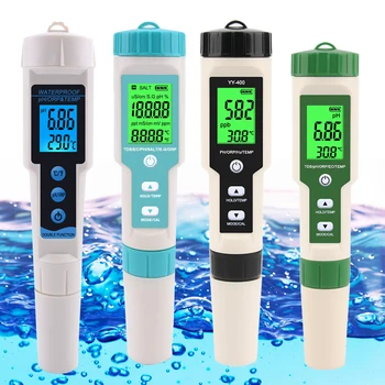 Kakovost vode Tester TDS PPM Detektor ES PH, Sol Meter Kože Acidimeter Vodikov Ion Test ORP Monitor Preostalega Klora Analyzer