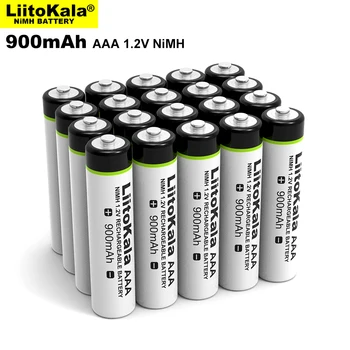 LiitoKala AAA NiMH 900mAh*4PCS 1,2 V Polnilno Baterijo, ki je Primerna za Igrače, Miši, Elektronske Tehtnice, Itd+Lii-M4 Polnilnik