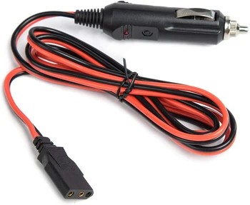 CB napajalni kabel, kabel 2-žice 15A 3-pin Plug Taljeni Zamenjava CB Napajalni Kabel z 12V vtičnico za Vžigalnik Plug za sklic na CB/Ham Radio
