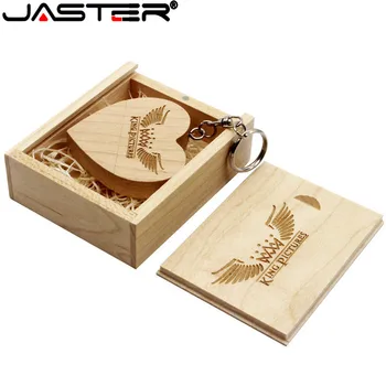 JASTER( brez LOGOTIPA) oreh leseno srce + darilo polje USB flash diski ustvarjalne pendrive 8GB 16GB 32GB 64GB pomnilnika memory stick