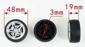 4pcs 40 mm /48 mm kolesa 1:10 kaset avto pnevmatike gume pesto kolesa kolesa toy model, dodatki za 2,9 mm držite obleko za 3 mm os