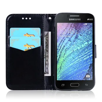 Luksuzni Usnja Flip Case Za Samsung Galaxy J1 2016 Polno Kritje Odbijača Denarnice Ohišje Za Samsung J1 J 1 2016 J120F Coque Primeru Telefon