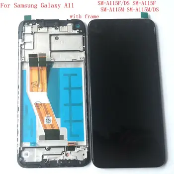 Za Samsung Galaxy A11 A115F LCD na dotik stekla Polno za popravilo zaslona okvir A115F A115F/DS SM-A115F/DS SM-A115M