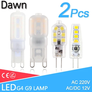 Led g4 g9 led svetilka 3W 5W Mini LED Žarnice AC 220V DC 12V Pozornosti SMD2835 Lestenec Visoko Kakovost Razsvetljave Zamenjajte Halogenske Žarnice