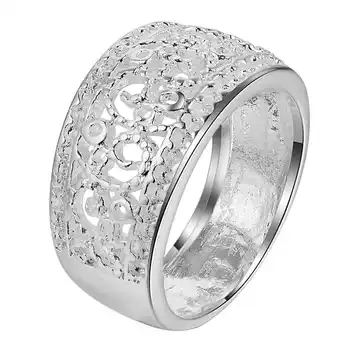 AR268 Brezplačna Dostava na Debelo srebrni Prstan, 925 moda silver plated modni nakit Arabesquitic Častno prst Obroči