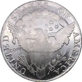 Združene Države Amerike Kovanec 1798 Svobode Draped Bankrot En Dolar Njegove Heraldične Orel Cupronickel Silver Plated Kopijo Kovancev