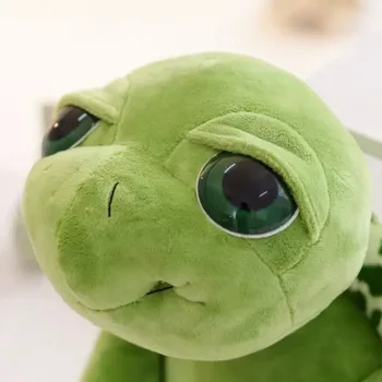 20 CM Srčkan Baby Super Zelena Velike Oči Polnjene Tortoise Želva Plišastih Živali Otroška Igrača Darilo Mehko Majhne Morske Želve Lutke Za Otroke