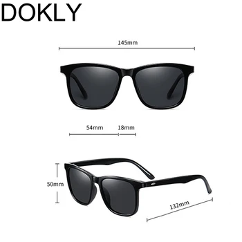 Dokly Polaroized sončna Očala Moških In Žensk Kvadratnih sončna Očala Očala UV400 Oculos De Sol