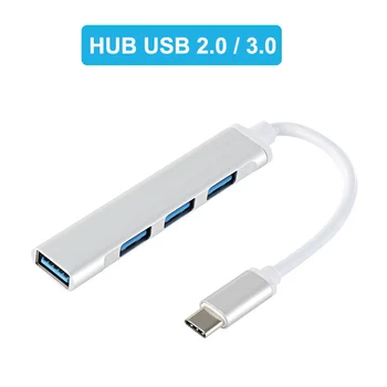 USB C HUB 3.0 3.1 Tip C 4 Port Multi Splitter OTG Adapter Za Xiaomi Lenovo Macbook Pro Air PC Računalnik, Prenosnik Dodatki