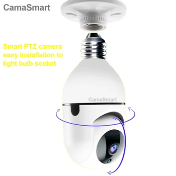 1080P Wifi Notranja Kamera E27 Žarnica Varnosti Inteligentni Mini IP Nadzor Brezžičnih 360 CCTV Baby Monitor Auto Track Pametni Dom