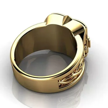 Nove moške in ženske hot-prodaja nakit zlati križ vzorec odprite pokrov bakreni prstan