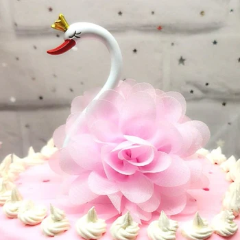 Swan Torto Dekoracijo Swan Kraljica In Kralj Krono Svate Sladica Pokrivalo Črna, Pink Flamingo Decoratie Rojstni Dan Peko Dekor