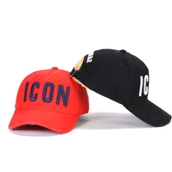 Dsq2 blagovne znamke klobuk Baseball Caps Visoko Kakovost bombaža vrhnja Nastavljiv Baseball Caps IKONO pismo črno kapo za Moške Oče Klobuki