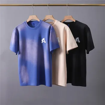 2021ss Tie-dye ADER NAPAKA T-shirt Moški Ženske 1:1 Najboljše Kakovosti Vezenje Pismo Adererror Kratek Rokav Tee Vrhovi korejski Moda