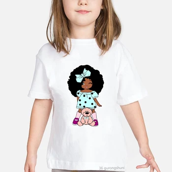 Darilo za rojstni dan, za 10 let starega dekleta t shirt Črna dekleta rojstni dan grafični tshirts dekleta roza otroci oblačila harajuku kawaii t