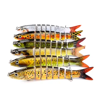 Luya 16-barvni multi-segment fishing lure Luya plastičnih fishing lure težko vabe knotty ribe usta 135mm 19g