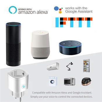 WiFi Smart Vtič v Vtičnico Tuya Daljinski upravljalnik Deluje Pametno z Alexa Google Domov, Ni Hub Zahteva, gospodinjski Aparati