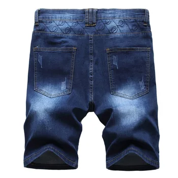 2021 Poletje Novih Moških Denim Kratke Jeans, Moda za Priložnostne Slim Fit Visoke Kakovosti Tanko Bombaž Vezene Hlače Moški blagovne Znamke Oblačil