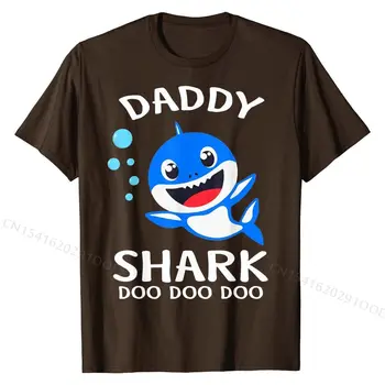Mens Očka Shark Doo Doo majica - Smešno Dan očetov Dar T-Shirt Majica Tiskanje Oblikovalec Bombaž Vrhovi Tees Normalno za Moške
