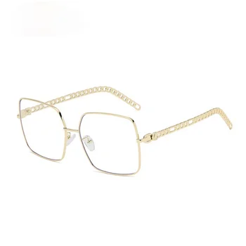 Edinstven Votel, Veriga Okvir Sončna Očala Za Ženske 2021 Nov Modni Zlitine Kvadratnih Sončna Očala Gradient Uv400 Očala Ženski Odtenki