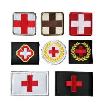 XICC Vojske Taktično Medicinsko Velcro Rdečega Križa Obliži Vojaške Vojne Vezene Medicinske Reševanje na Prostem Vrečko Nalepke, Značke Vojak