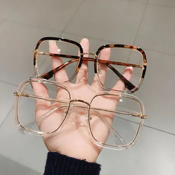 Prevelik Jasno Kvadratnih Očala Ženske Modni Anti-modra Optična Očala Okvirji Klasičnih Plastičnih Očala Okvirji za Očala