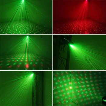 Mini DJ Disco Luči LED Rdeča Zelena Laserska Fazi Projektor Luči USB 5V Poroko, Rojstni DJ Fazi Strobe Razsvetljavo