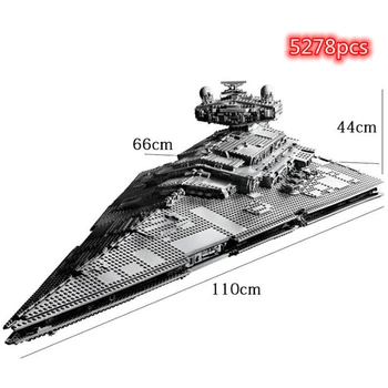 ŠT.81098 5278Pcs Imperial Super Star Destroyer Star Načrt Serije Vojne Ladje gradniki Nastavite Otroci Igrače Za Otroke Darilo Opeke