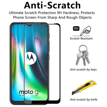 Polno Kritje Kaljeno Steklo Za Motorola G9 Screen Protector Za Motorola G9 Play Polno Lepilo Zaščitno Steklo Za Motorola G9 Plus