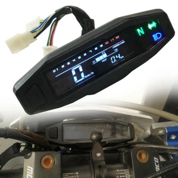 Univerzalni vrt. / MIN Motocikel LCD merilnik Hitrosti Mini Merilnika prevožene poti Električni Vbrizg Uplinjač Instrument s Senzorjem