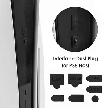7Pcs HDMI je združljiv Prah Plug Silikonski Prah Dokaz Pokrov, Zamašek prah Case Kompleti Za Xbox Eno Igralno Konzolo X PS5