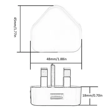 Univerzalni 1/2/3-Port USB KRALJESTVU Plug 3 Pin Stenski Adapter za Polnilnik z 1/2/3 Vrata USB Potovalni Polnilnik za Polnjenje Telefona X Samsung S9