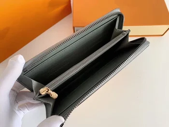 Luksuzni prvo linijo denarnice visoke kakovosti moške sivo platno denarnica je majhna velikost