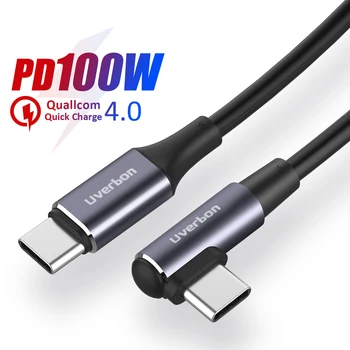 100W USB Tip C Do USB C Kabel Hitro Polnjenje 4.0 PD 5A USB-C Tip-c Hitro Polnjenje, Polnilec za Samsung S10 S20 MacBook Pro iPad