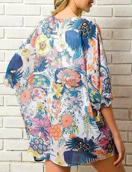 13 Stilov Ženske Šifon Kimono Plaži Jopico Bikini Prikriti Zaviti Plažo Obleko