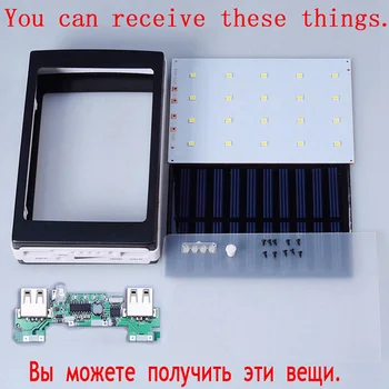 ( Brez Baterije ) 20000mah 18650 Moči Banke Sončne DIY Polje Poverbank Primeru Moč Pover Banka za Samsung Huawei Moblie Telefonov Polnilnik