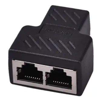 1 do 2 Način RJ45 Ženski Splitter Adapter LAN Ethernet Omrežja Priključek za Kabel