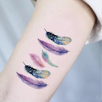 Nova Mala Sveže Začasni Tattoo Moških in Žensk Nepremočljiva Pero Body Art Ponaredek Tatoo Roko Prst Dreamcatcher Tattoo Nalepke