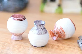 Smole Miniaturni Mala Usta Vaza DIY Plovila, dodatno Opremo Doma, Vrta Dekoracijo Fine-cut Vaza Ornament DIY Obrti Mala Usta Vaza