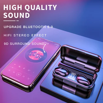 JIETMT T11 Brezžična tehnologija bluetooth 5.0 Slušalke glasbo, slušalke šport Čepkov Slušalke 9D stereo zvok s Mikrofon Za mobilne naprave iPhone