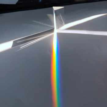 Trikotno Prizmo BK7 Optično Steklo, 30x30x60mm Fizika Poučevanja Refracted Svetlobni Spekter, Mavrični Otroci, Učenci predstavijo