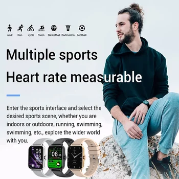 2021 Novo Pametno Gledati moške In ženske Športne watch Krvni tlak Spanja spremljanje Fitnes tracker Android, ios pedometer Smartwatch