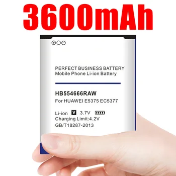3600mAh HB554666RAW Baterija za Huawei E5372 E5373 E5375 EC5377 E5330 E5336 E5351 E5356 EC5377U-872 E5356S-2 E5330Bs-2