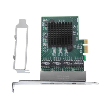 RTL8111G Gigabit Štiri-Portni mrežno Kartico PCI-E X1 Gigabit Ethernet Server Adapter Omrežna Kartica